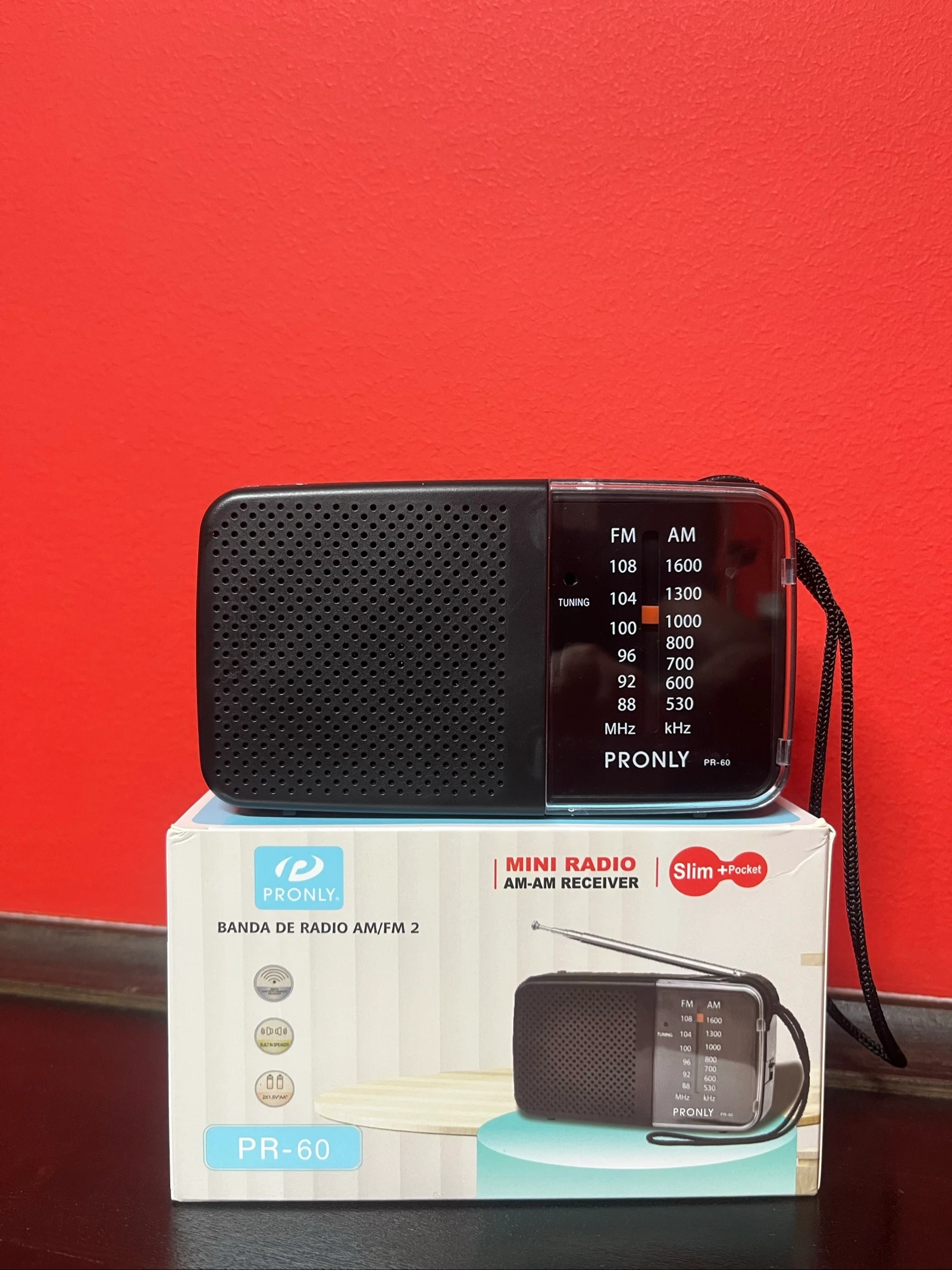 Rádio mini am/fm a pilhas 